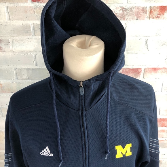 Adidas Climawarm Michigan Wolverine Zip up Sweater - Picture 2 of 7